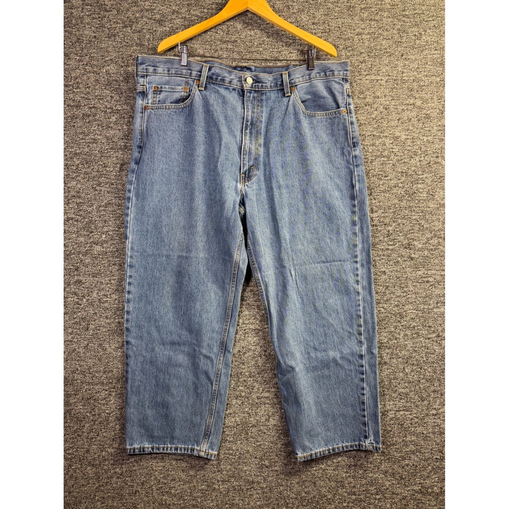Levis 550 Relaxed Fit Tapered Leg Jeans Mens 44x29 Medium Wash Blue Denim